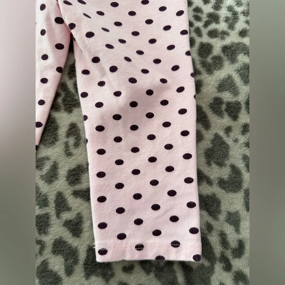 2007 Old Navy Polka Dot Leggings in Pink Brown Size 18-24 months Girls